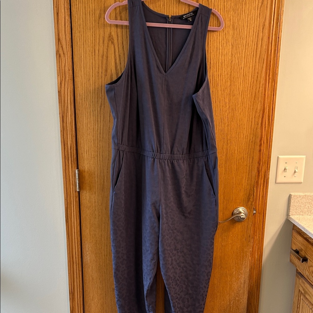 Athleta Deep Blue Sleeveless Jumpsuit